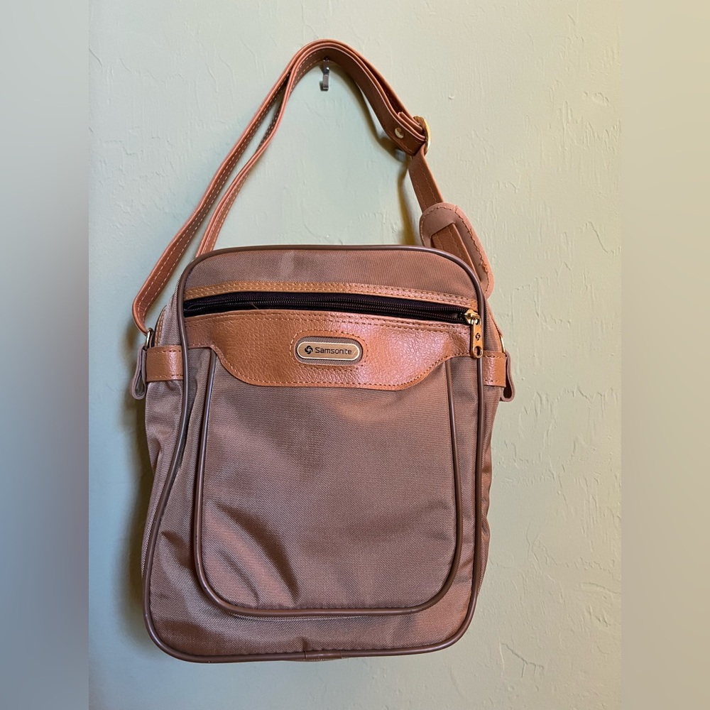 Vintage Samsonite Brown Camera Bag Small Luggage/crossbody Bag